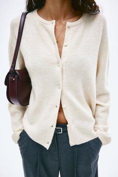Кардиган H&M 271239431 M Светло-Бежевый