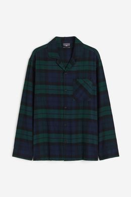 Сорочка піжамна H&M 270820611 S Зелений/Клітинка
