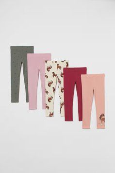 Легінси (5 шт) H&M 270932743_5pcs 122 Різнокольоровий
