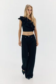 Топ H&M 271275071 S Чорний