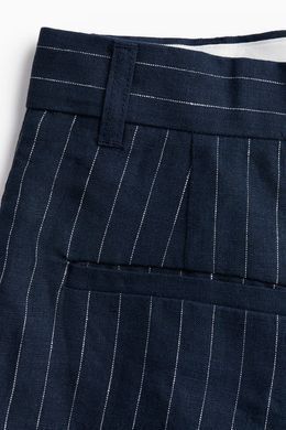 Шорти лляні H&M 271237767 S Темно-сині