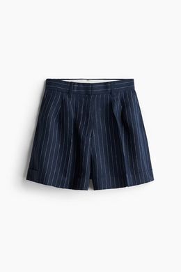 Шорти лляні H&M 271237767 S Темно-сині