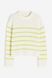 Джемпер H&M 271212552 146 Кремовый/Желтый