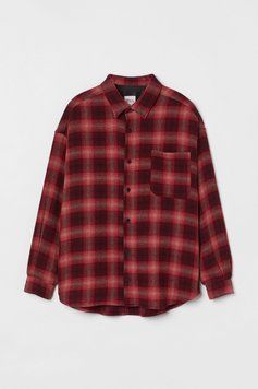 Сорочка з вовною H&M 271014078 S Бордовий/Червоний