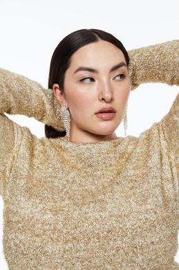Сукня H&M 271127837 XL Бежевий/Золотий