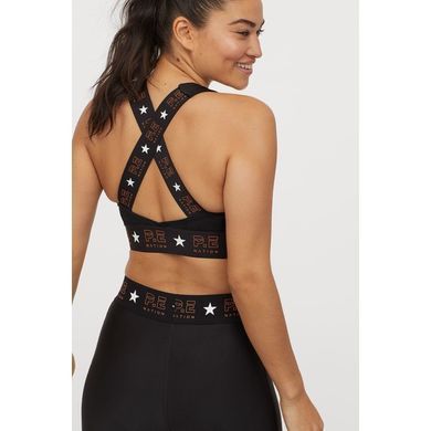 Топ спортивний H&M 270806034 M Чорний