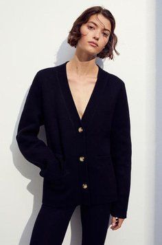 Кардиган вовняний H&M 271194861 S Чорний
