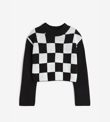 Джемпер H&M 271178191_black 146 Черный/Белый