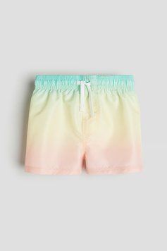 Шорты купальные H&M 270918657 86 Желтый/Оранжевый/Зеленый