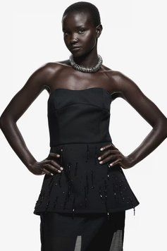 Топ H&M Edition 271260451 L Чорний