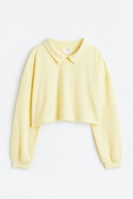 Світшот вкороченний H&M 271126691 146 Жовтий