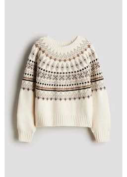 Джемпер H&M 271252846 170 Кремовий/Візерунок