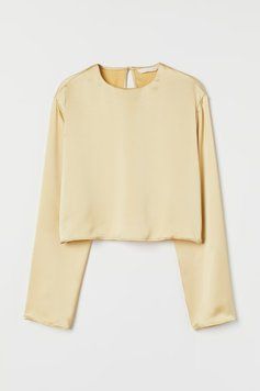 Блуза H&M 271007109_beige XXL Жовтий