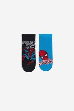 Шкарпетки (2 пари) H&M 270965149 40/42 Чорний/Синій/Spiderman