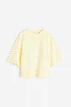 Футболка H&M 271172425 XS Светло-желтый