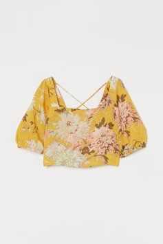Топ H&M 270991029 L Жовтий