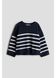 Светр H&M 271248982 110 Темно-синій/Білий