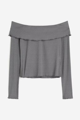 Топ H&M 271202933 M Сірий
