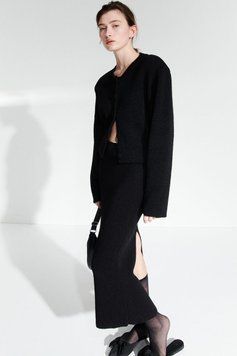 Юбка вязаная H&M 271207766 XS Черный
