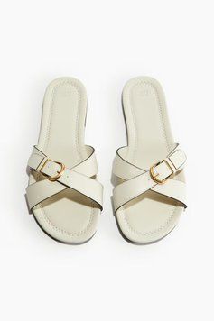 Шлепанцы H&M 271215581 37 Молочный