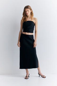 Юбка H&M 271225202_black M Черный