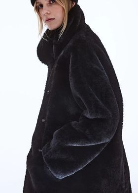 Шуба H&M 271252181 S Чорний