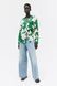 Блуза H&M 271239255 XXL Зелений/Кремовий