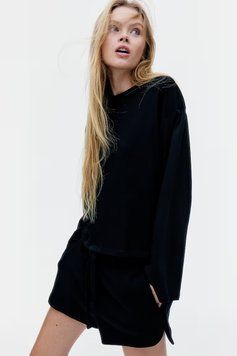 Лонгслив H&M 271240497 XS Черный