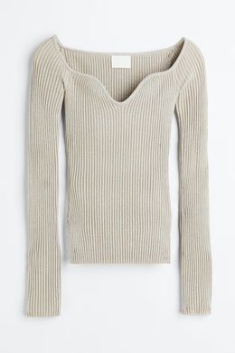 Топ H&M 271127284 L Бежевий/Сріблястий