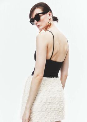 Юбка мини H&M 271129035 46 Кремовый