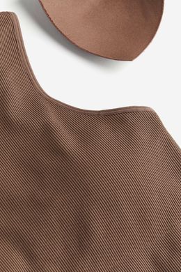 Топ спортивний H&M 271143646 M Темно-Коричневий