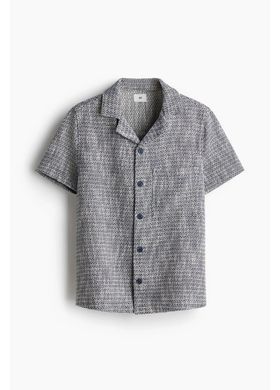 Футболка поло H&M 271257444 S Синій/Білий