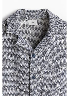 Футболка поло H&M 271257444 S Синій/Білий