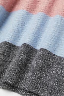 Джемпер оверсайз H&M 270996819 170 Білий/Рожевий/Блакитний/Сірий