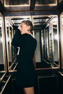Платье H&M 271251922 XS Черный/Кремовый