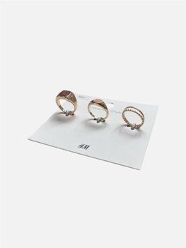Каблучка 4 шт H&M 271179074_brown XS/S Золотий