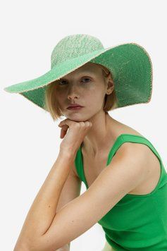 Капелюх H&M 271146214 M Світло-зелений/Бежевий