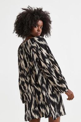 Платье H&M 271113490 XS Черный/Кремовый