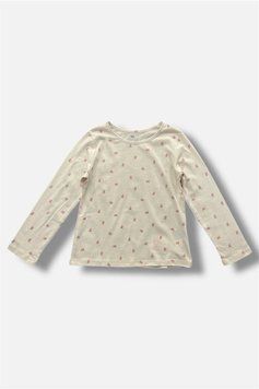 Лонгслів H&M 271248956_littlerose 110 Бежевий/Рожевий