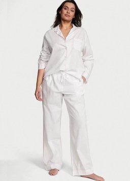 Сорочка піжамна з льоном H&M 271216560 XS Білий