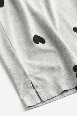 Футболка пижамная H&M 270970593_greyheart XS Серый