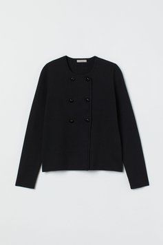 Кардиган двохбортний H&M 270949037 XS Чорний