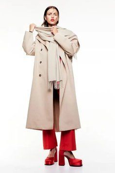 Шарф H&M 271078657_darkbeige 180*45 Темно-бежевий