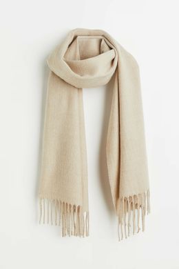Шарф H&M 271078657_darkbeige 180*45 Темно-бежевий