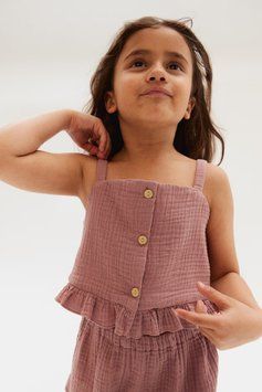 Костюм ( топ, Шорты) H&M 270990884 92 Пудровый