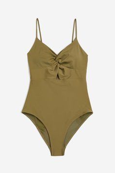 Купальник моделюючий H&M 271209665 34 Хакі