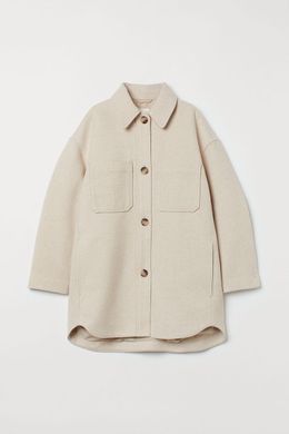 Пальто оверсайз H&M 270970507 XXL Світло-Бежевий