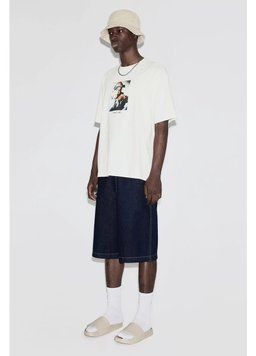Футболка оверсайз H&M 271229069 S Білий/Малюнок
