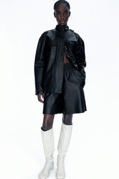 Куртка з натуральної шкіри H&M 271228078 XS Чорний