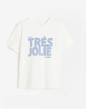 Футболка H&M 270979329_white XS Белый
